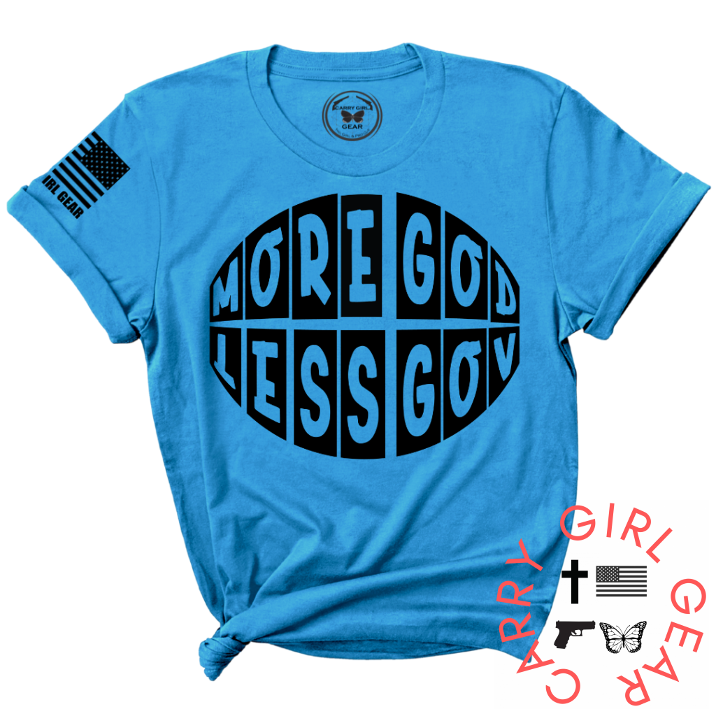 More God Less Gov Tee Xs / Turquoise Unisex Cut Cgg Perfect Tee