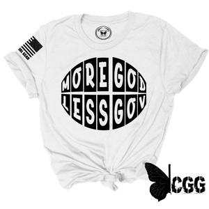 More God Less Gov Tee Xs / White Unisex Cut Cgg Perfect Tee