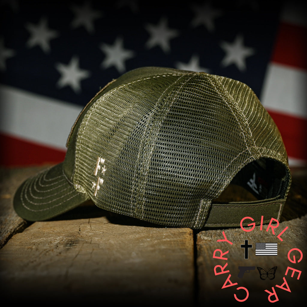 MultiCam Flag Patch OD Green Ball Cap Hats