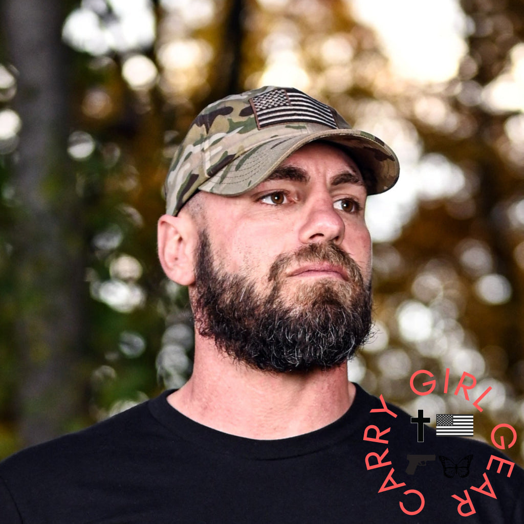 Multicam Full Fabric American Flag Range Hat Hats