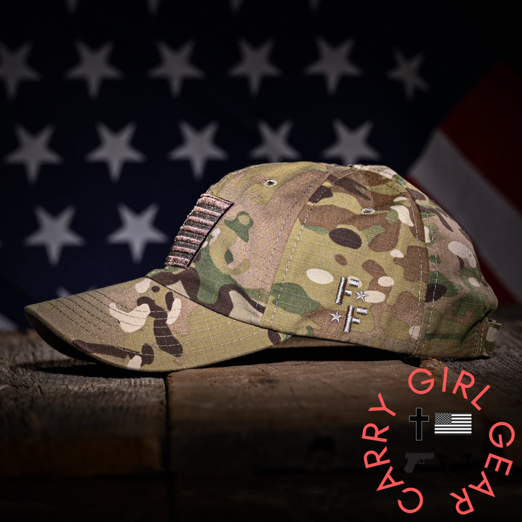 Multicam Full Fabric American Flag Range Hat Hats