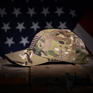 Multicam Full Fabric American Flag Range Hat Hats