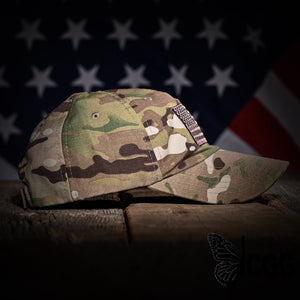 Multicam Full Fabric American Flag Range Hat Hats