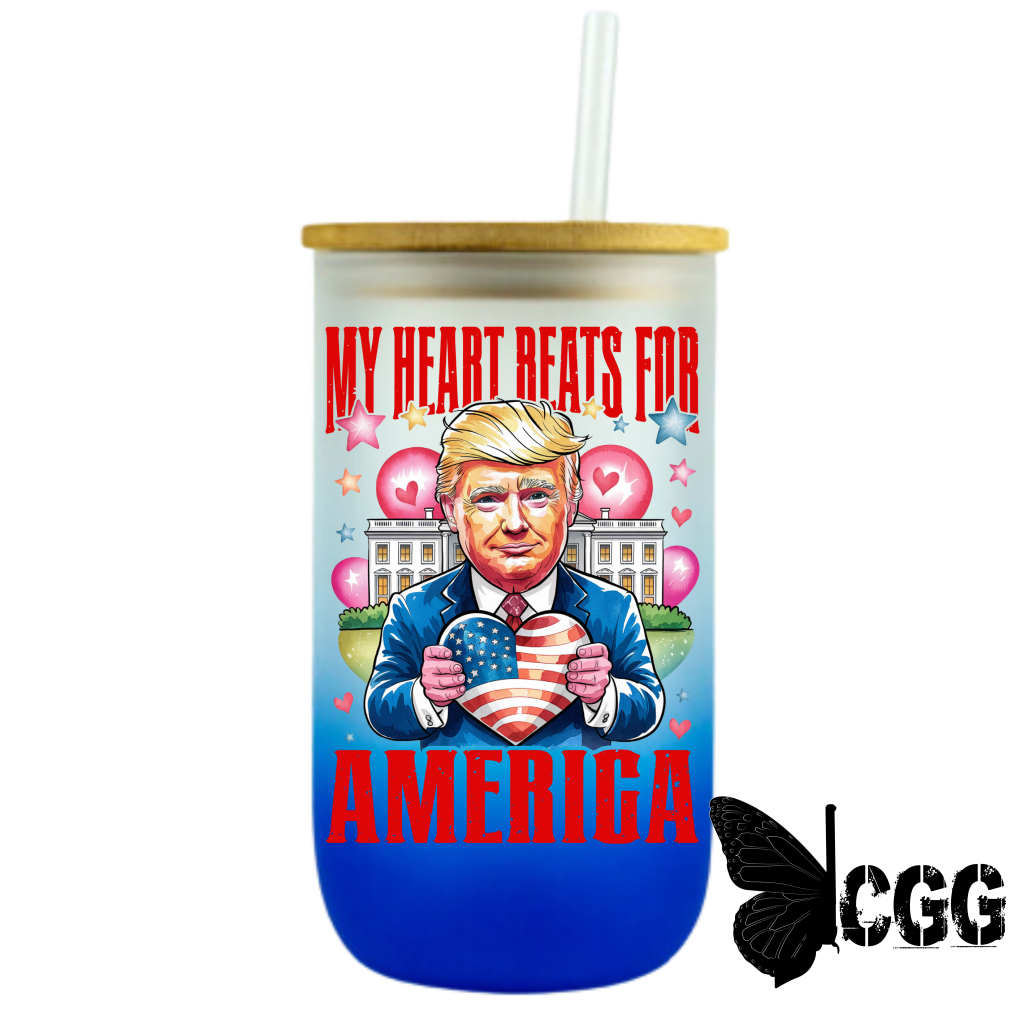 My Heart Beats Glass Tumbler 18Oz