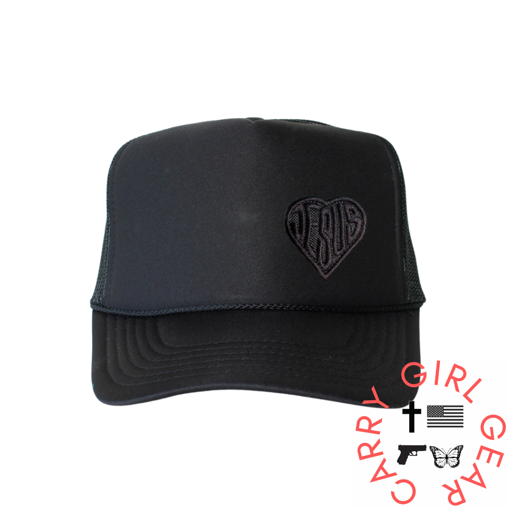 MY HEART BELONGS TO JESUS Trucker**Blackout Edition BLACKOUT