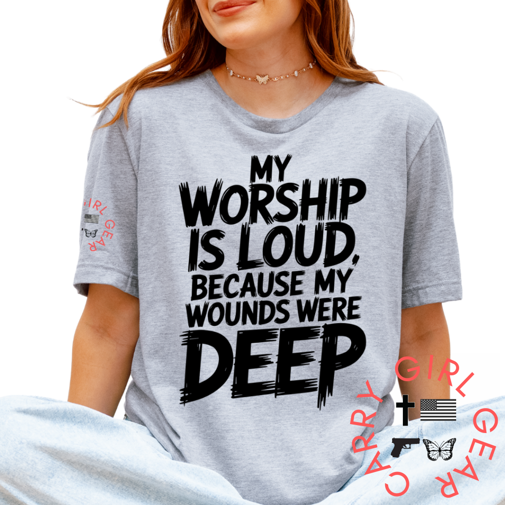 My Worship Is Loud Tee SM / STEEL / UNISEX CUT CGG PERFECT TEE