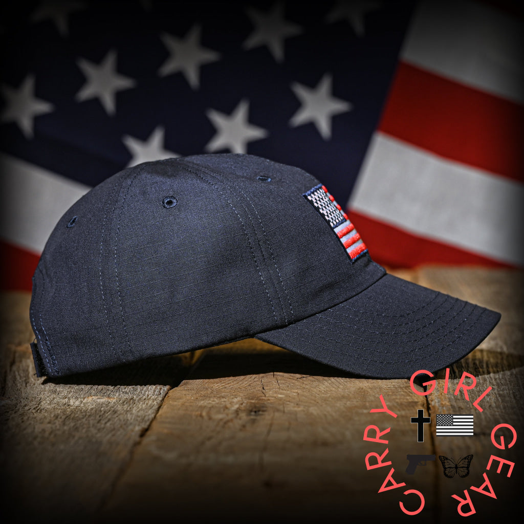 Navy Ripstop Full Fabric American Flag Range Hat Hats