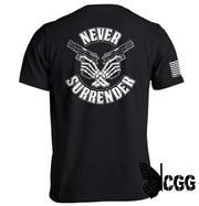 Never Surrender Black / S Tee Nc - Apparel