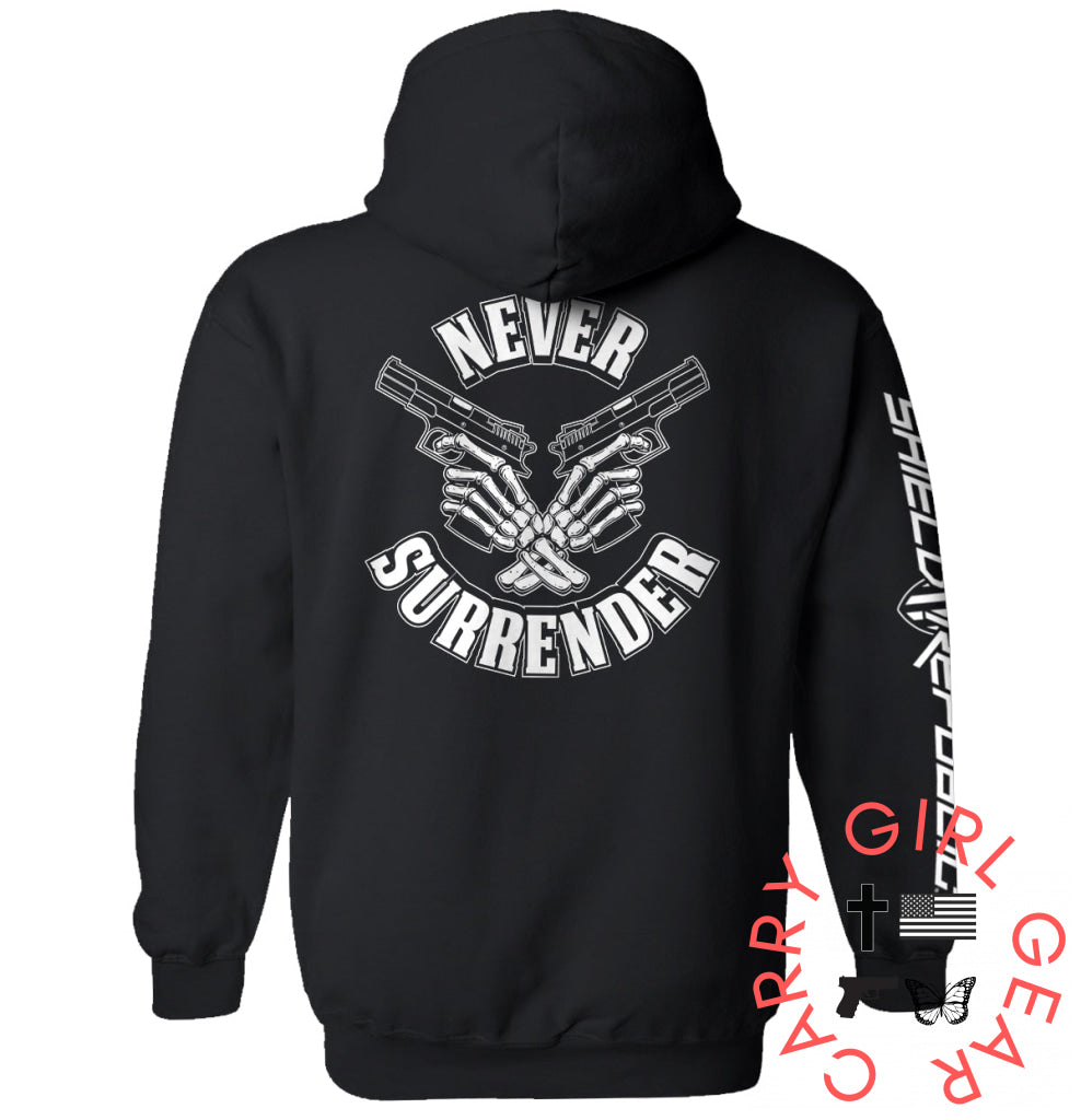 Never Surrender Black / S Hoodie Nc - Apparel