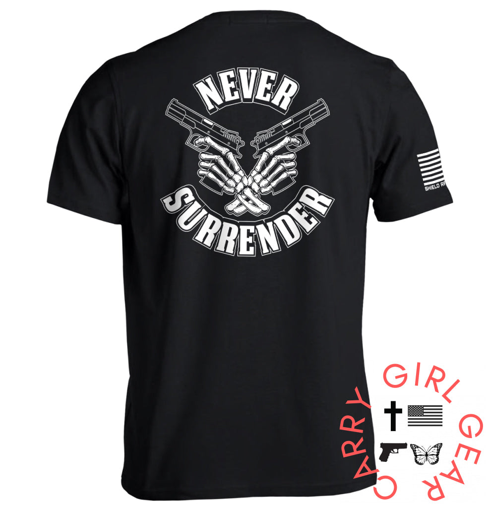 Never Surrender Black / S Tee Nc - Apparel