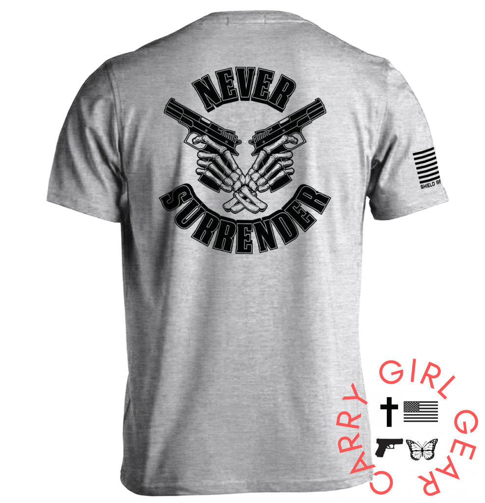 Never Surrender Sport Grey / S Tee Nc - Apparel