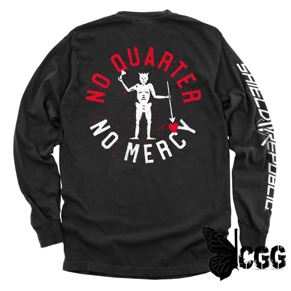 No Quarter Mercy Black / S Comfort Colors Long Sleeve Nc - Apparel