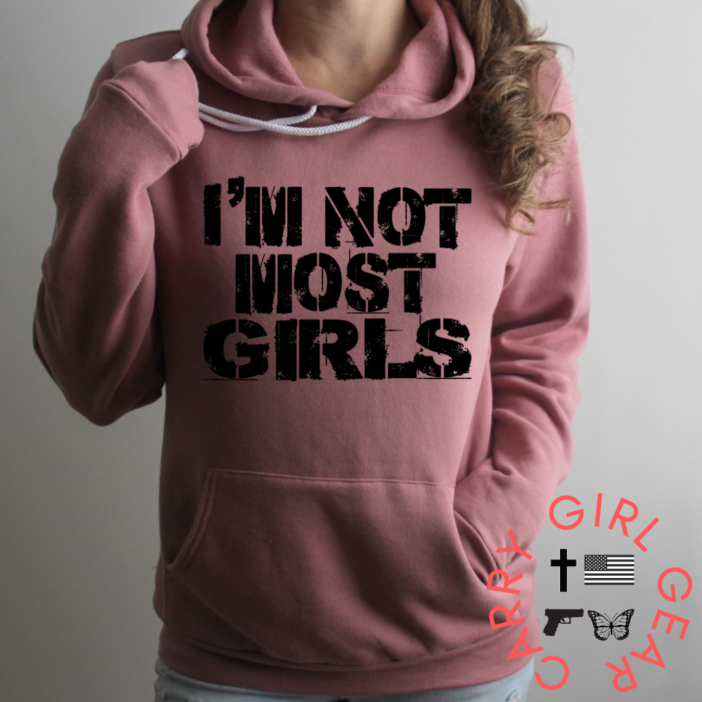 Not Most Girls Hoodie & Sweatshirt Pullover / Mauve Xs
