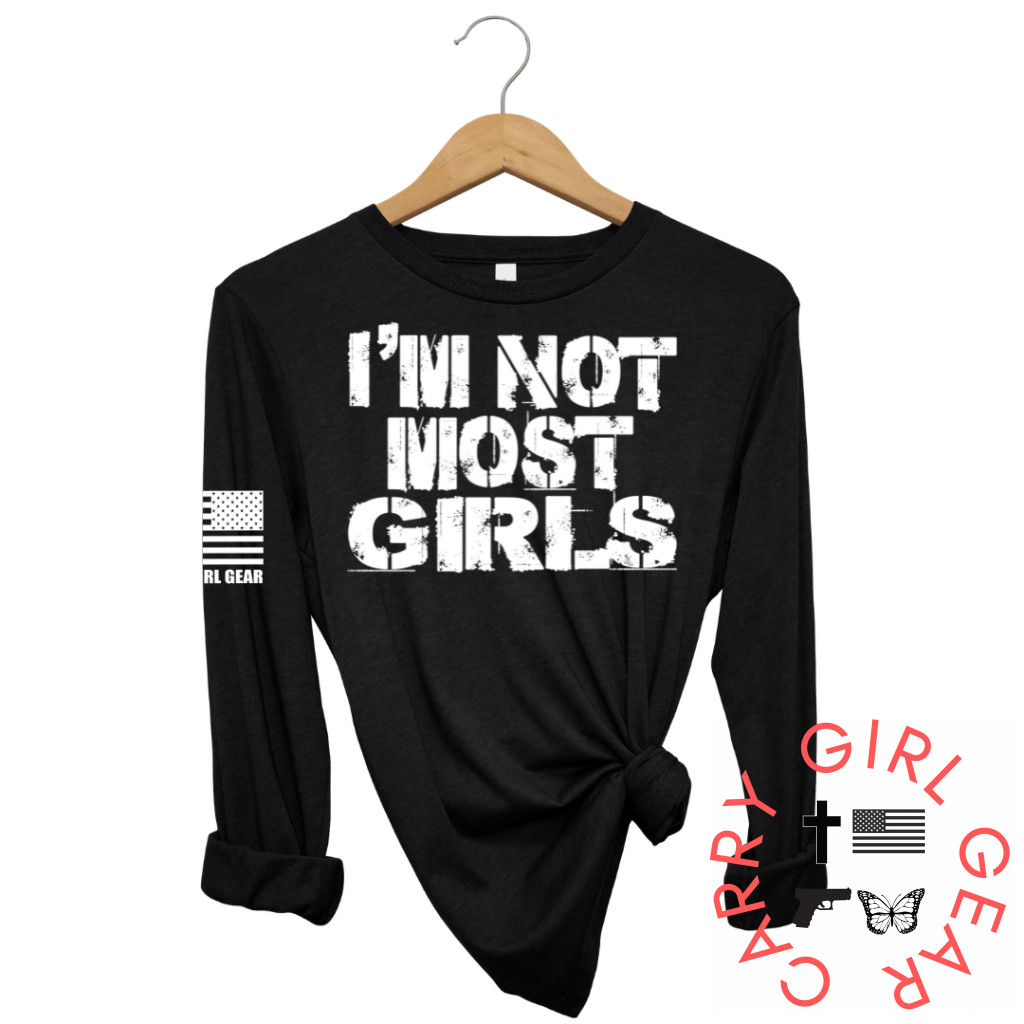 Not Most Girls Long Sleeve Black / Xs