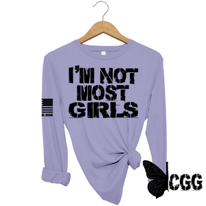 Not Most Girls Long Sleeve Lavender / Xs