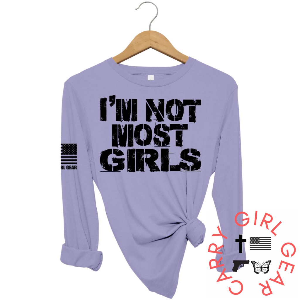 Not Most Girls Long Sleeve Lavender / Xs