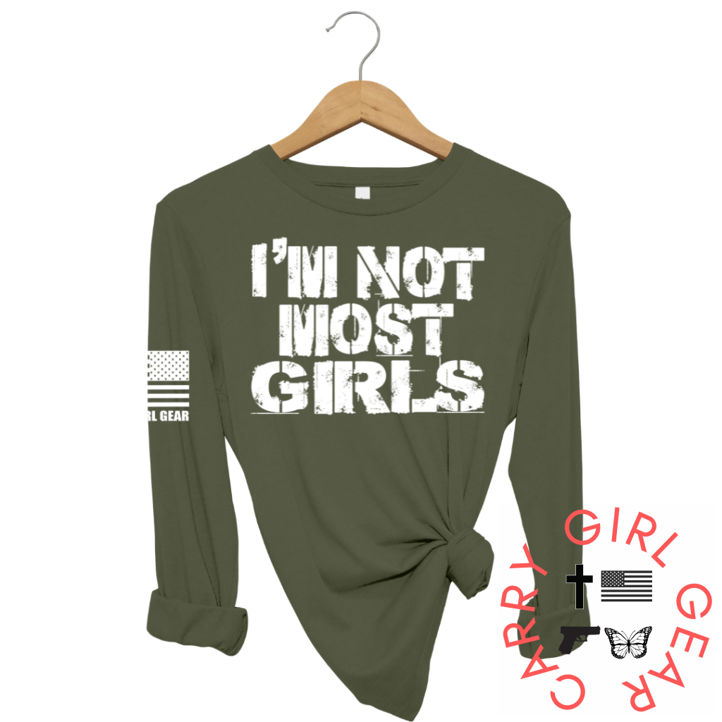 Not Most Girls Long Sleeve Olive / Xs