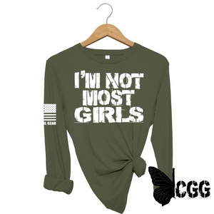 Not Most Girls Long Sleeve Olive / Xs