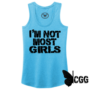 Not Most Girls Tank Top Xs / Turquoise Tank Top