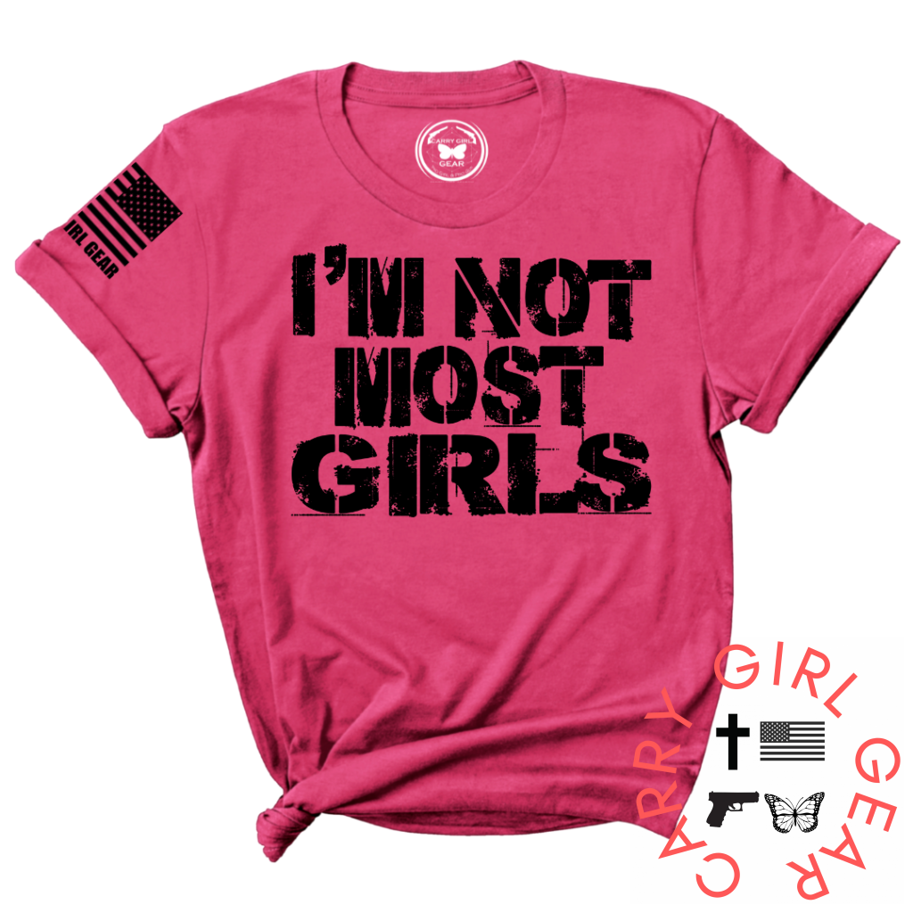 Not Most Girls Tee Xs / Fuchsia Unisex Cut Cgg Perfect Tee