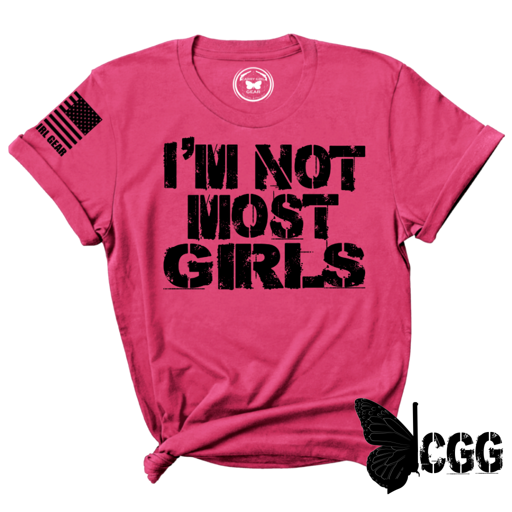 Not Most Girls Tee Xs / Fuchsia Unisex Cut Cgg Perfect Tee