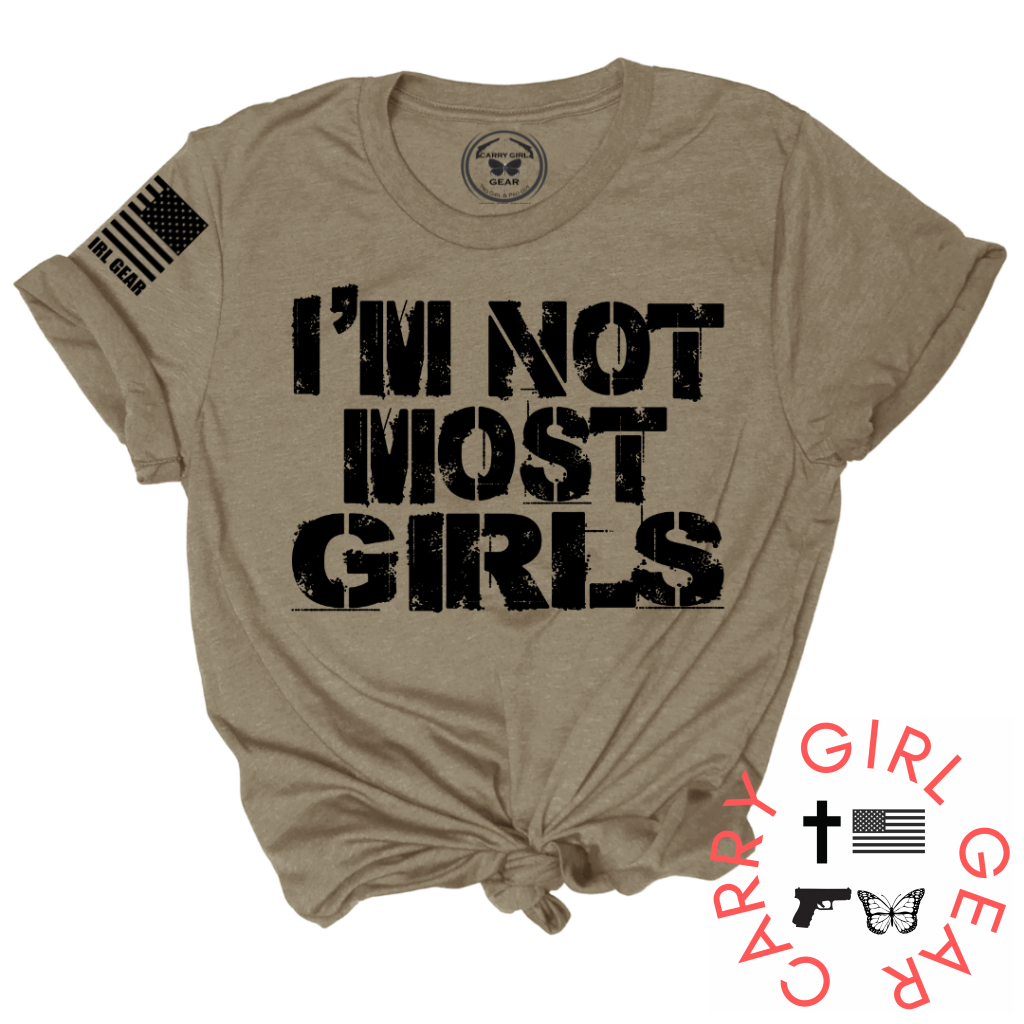 Not Most Girls Tee Xs / Latte Unisex Cut Cgg Perfect Tee