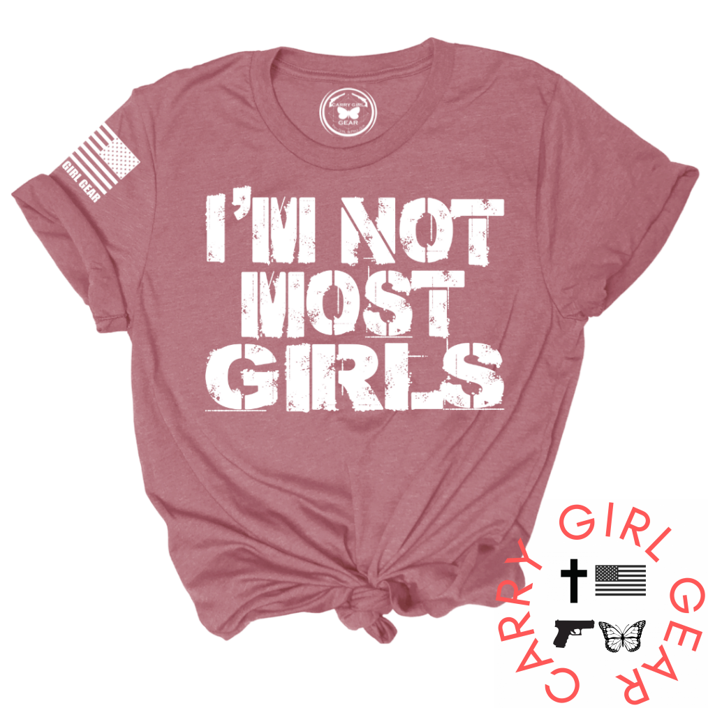 Not Most Girls Tee Xs / Mauve Unisex Cut Cgg Perfect Tee