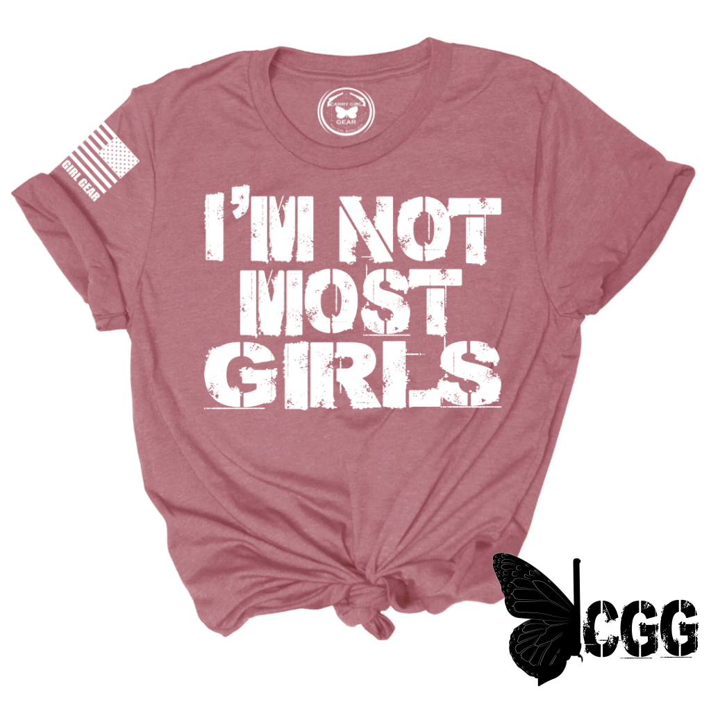 Not Most Girls Tee Xs / Mauve Unisex Cut Cgg Perfect Tee