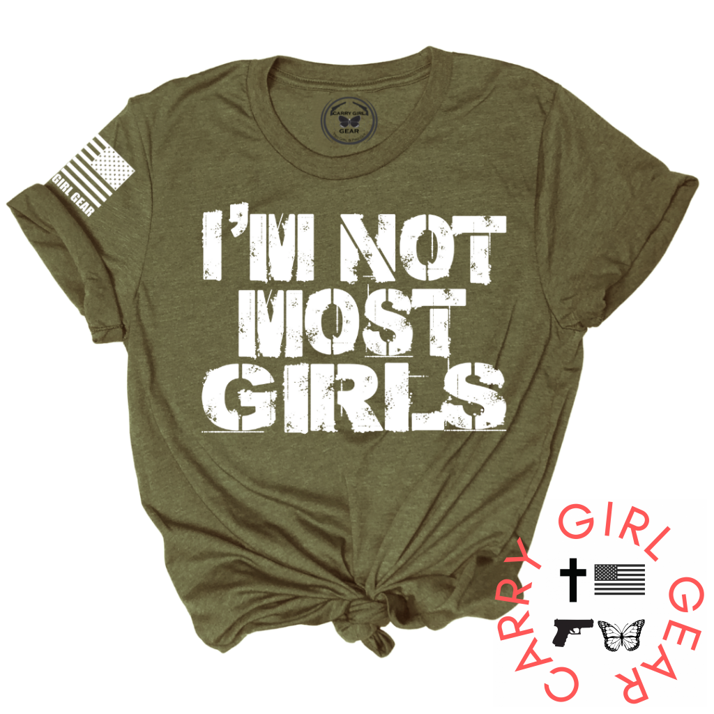 Not Most Girls Tee Xs / Olive Unisex Cut Cgg Perfect Tee