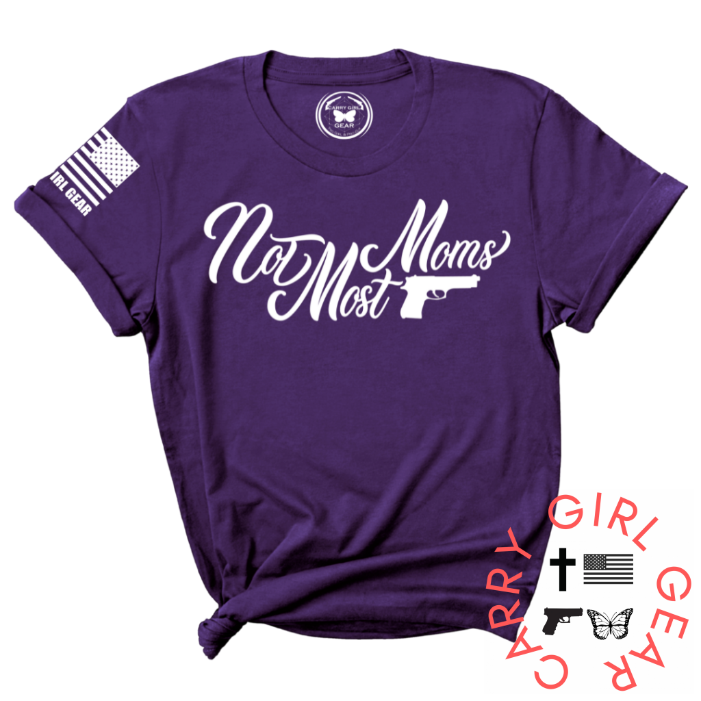 Not Most Moms Tee Xs / Purple Unisex Cut Cgg Perfect Tee