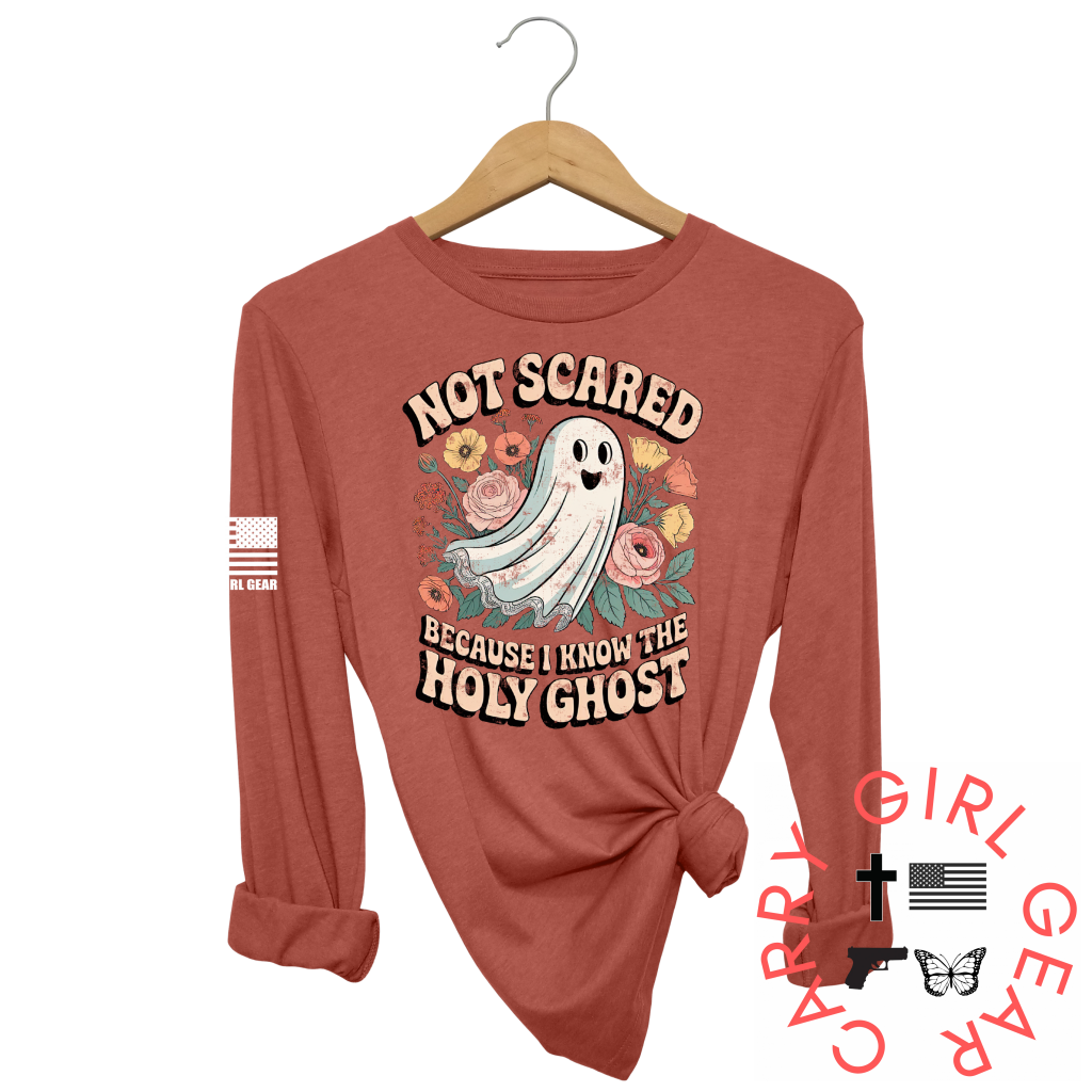 NOT SCARED Long Sleeve (Holy Ghost Edition) CLAY / XS