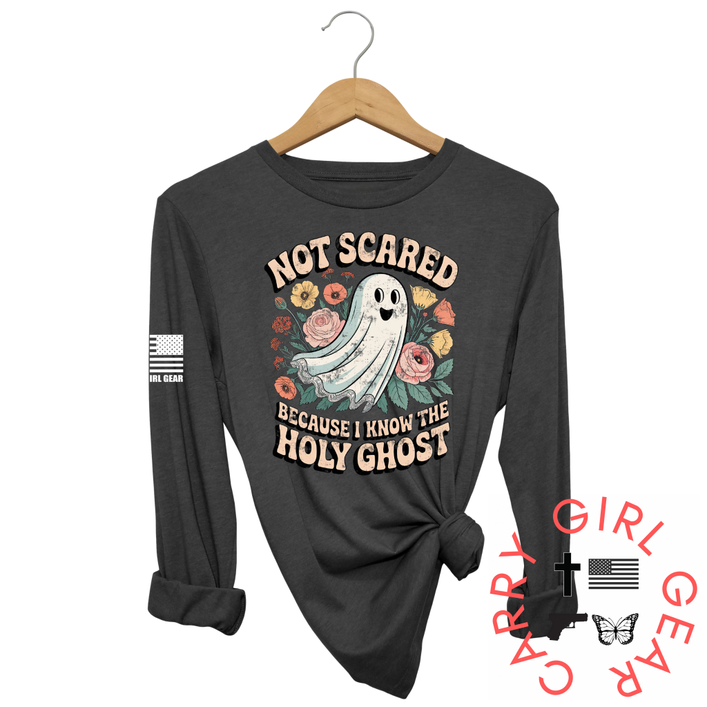 NOT SCARED Long Sleeve (Holy Ghost Edition) DARK GRAY / XS