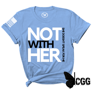 Not With Her Tee Xs / Blue Unisex Cut Cgg Perfect