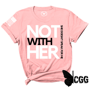 Not With Her Tee Xs / Pink Unisex Cut Cgg Perfect