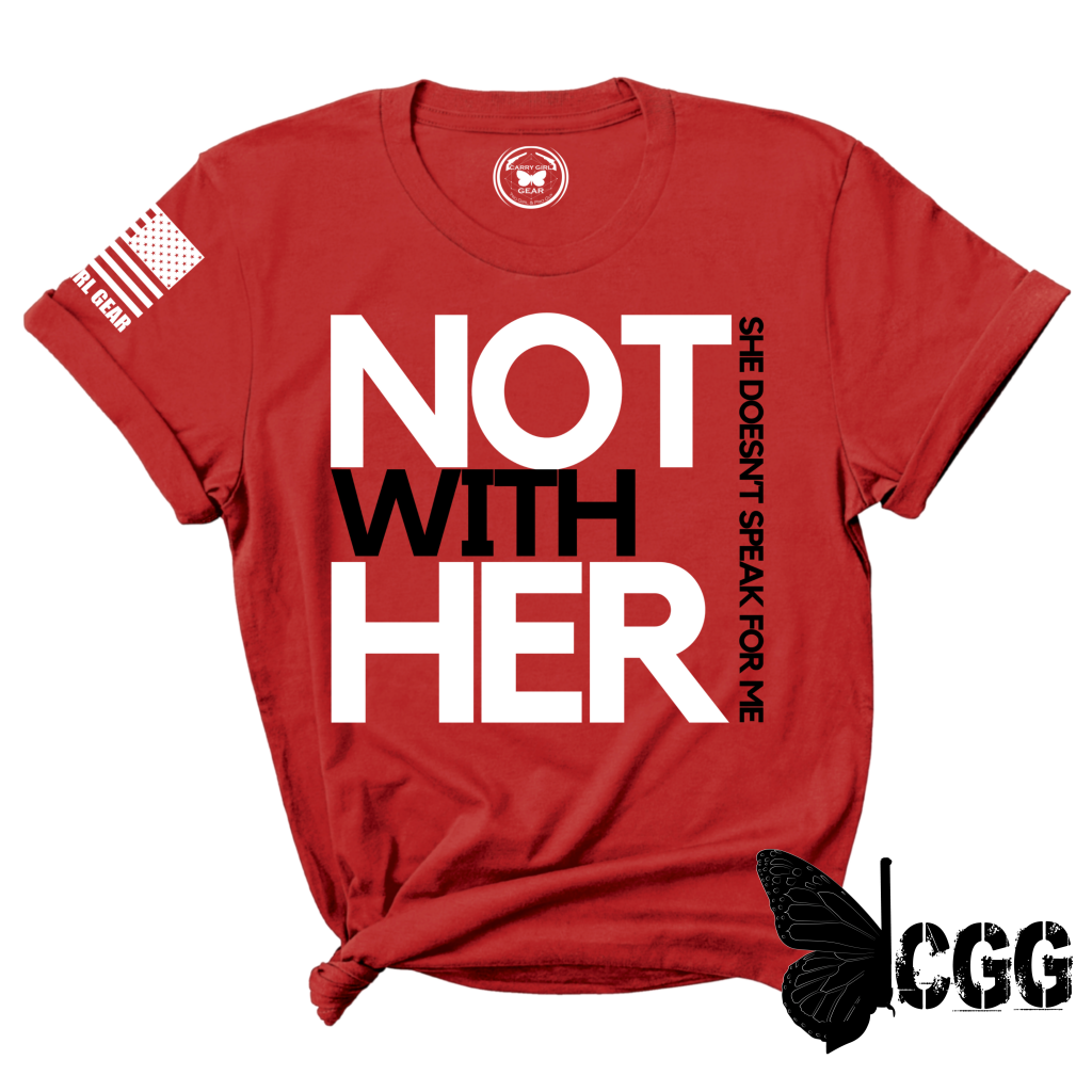 Not With Her Tee Xs / Royal Purple Unisex Cut Cgg Perfect