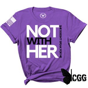 Not With Her Tee Xs / Royal Purple Unisex Cut Cgg Perfect