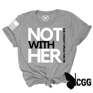 Not With Her Tee Xs / Steel Unisex Cut Cgg Perfect