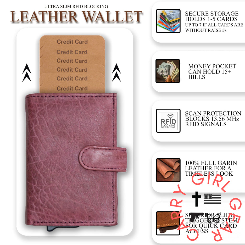 Nova Rfid Compact Leather Wallet By Lady Conceal
