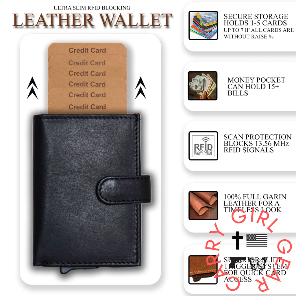 Nova Rfid Compact Leather Wallet By Lady Conceal
