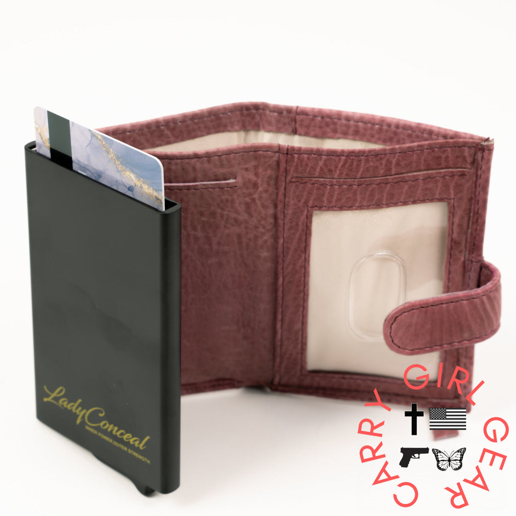 Nova Rfid Compact Leather Wallet By Lady Conceal