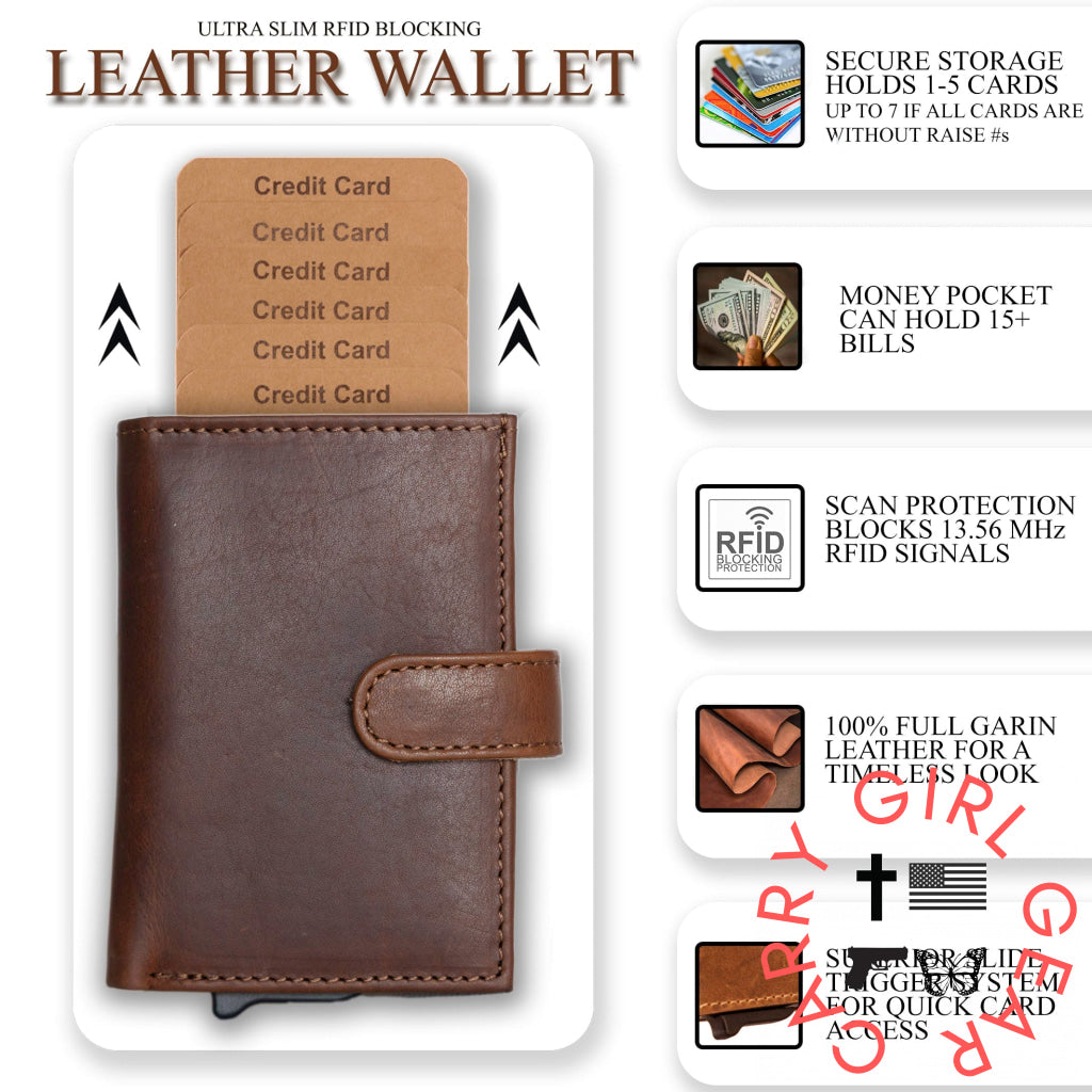 Nova Rfid Compact Leather Wallet By Lady Conceal