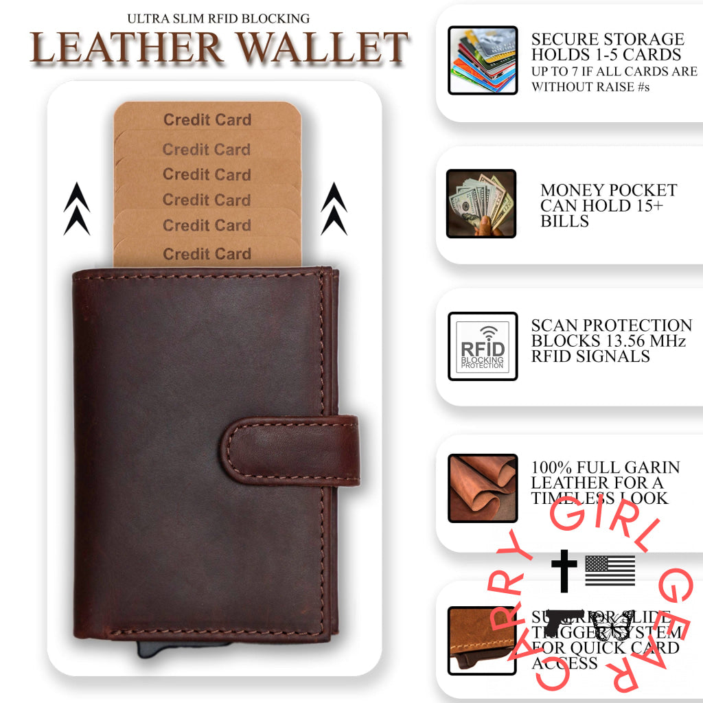 Nova Rfid Compact Leather Wallet By Lady Conceal