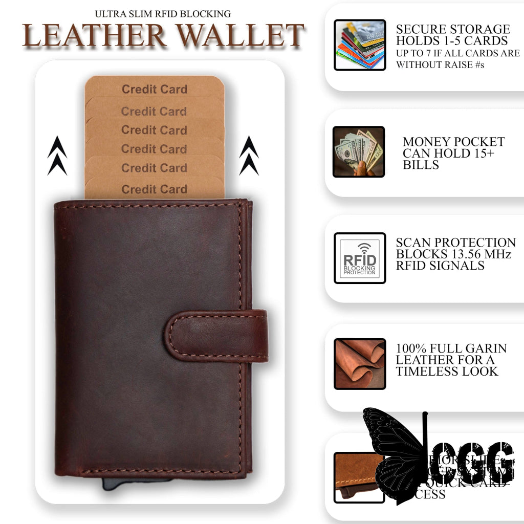 Nova Rfid Compact Leather Wallet By Lady Conceal