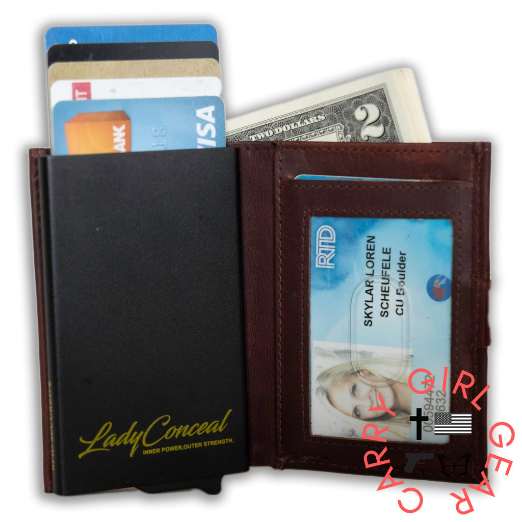 Nova Rfid Compact Leather Wallet By Lady Conceal