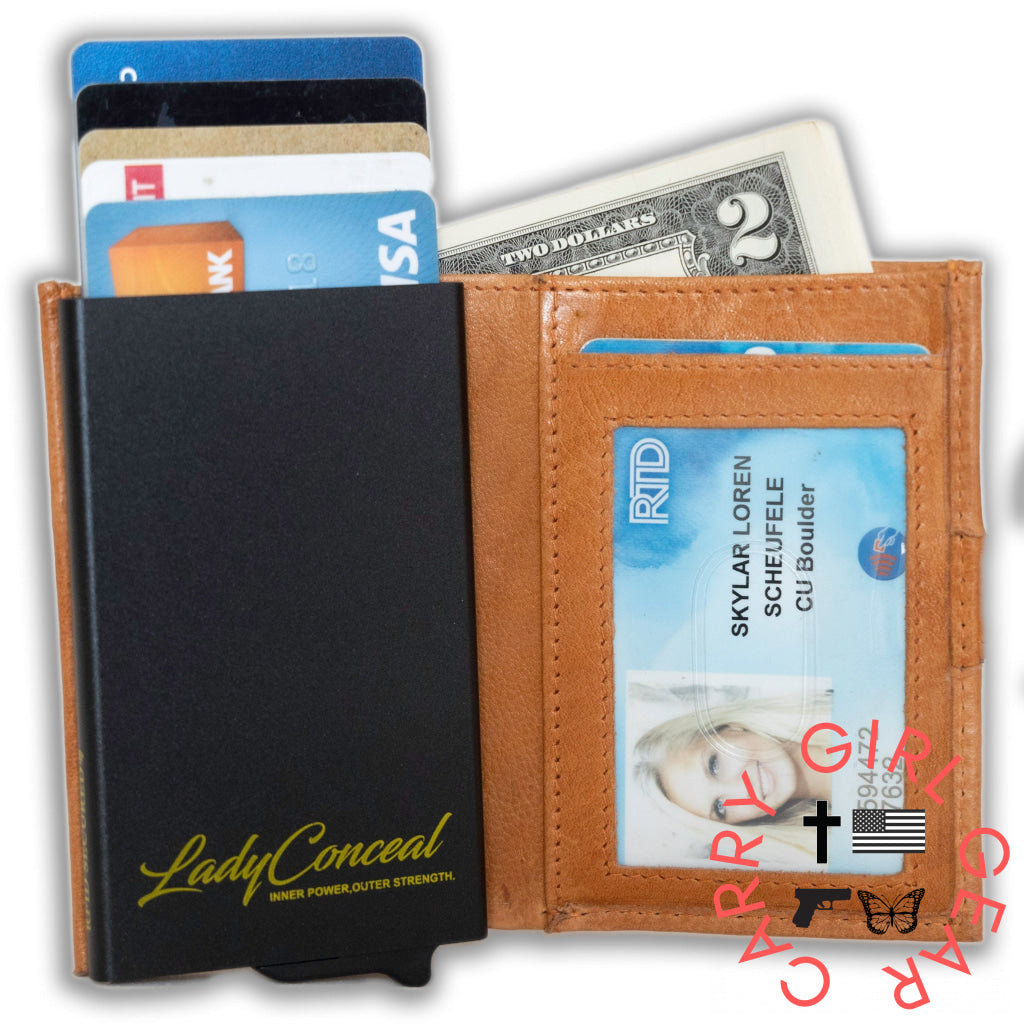 Nova Rfid Compact Leather Wallet By Lady Conceal