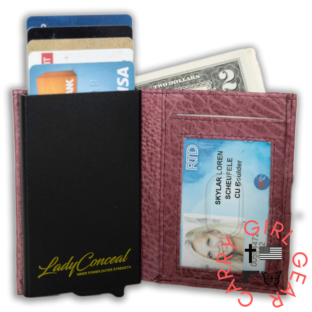 Nova Rfid Compact Leather Wallet By Lady Conceal