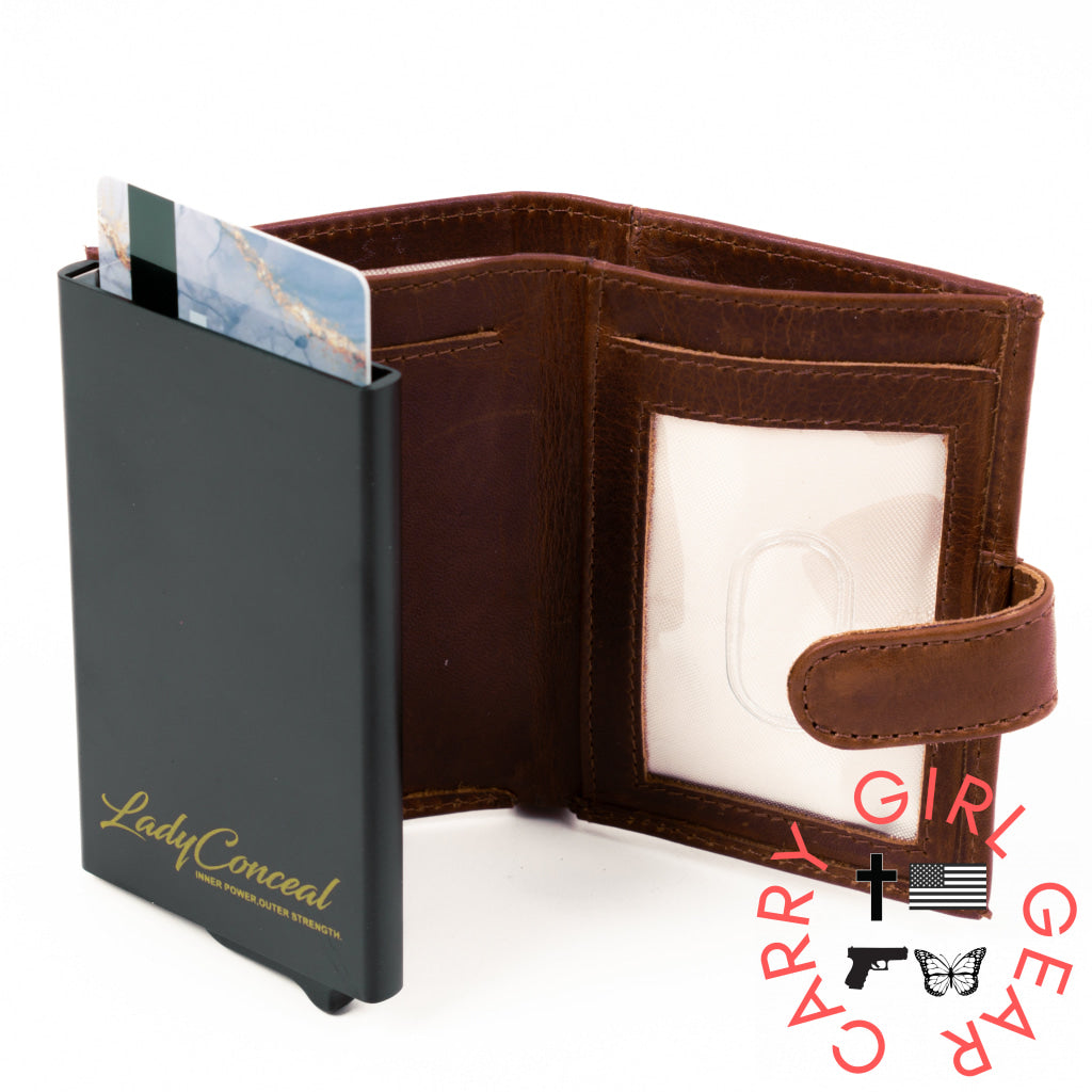 Nova Rfid Compact Leather Wallet By Lady Conceal