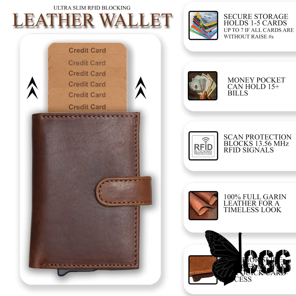 Nova Rfid Compact Leather Wallet By Lady Conceal