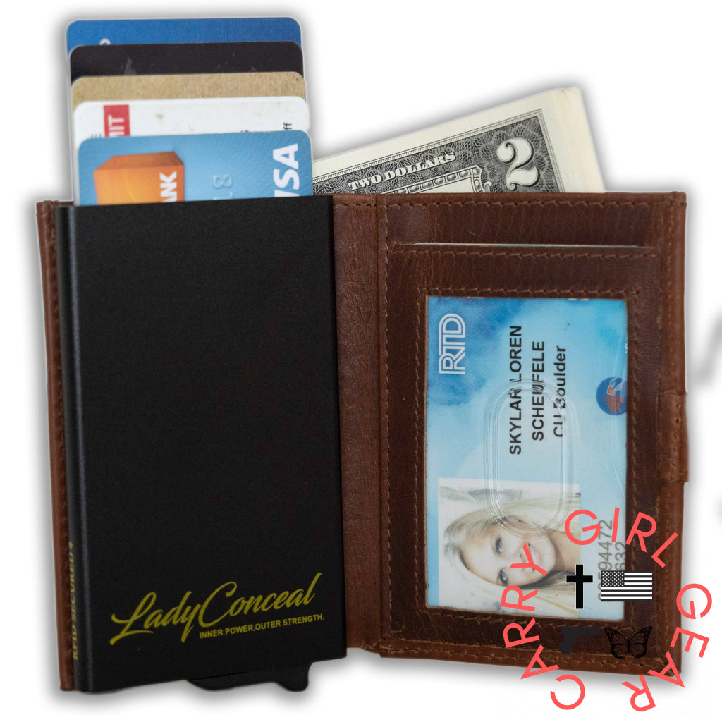 Nova Rfid Compact Leather Wallet By Lady Conceal