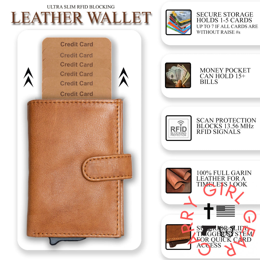 Nova Rfid Compact Leather Wallet By Lady Conceal